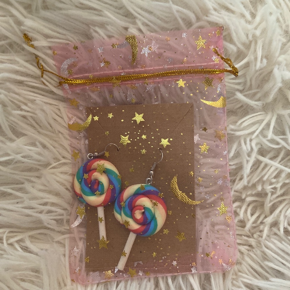 Rainbow Lollipop earrings